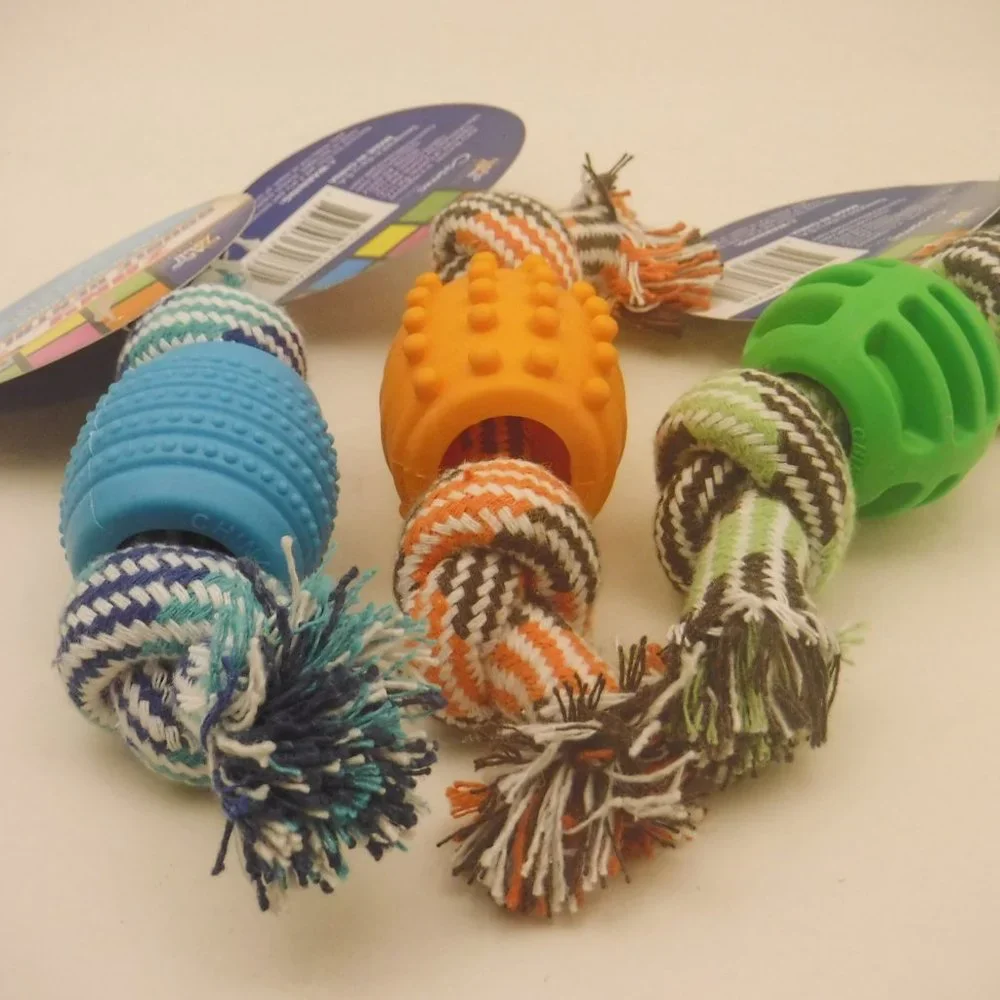 Zany Double Dentals Dog Toys For Healthy Gums 3 Pack Different Textures